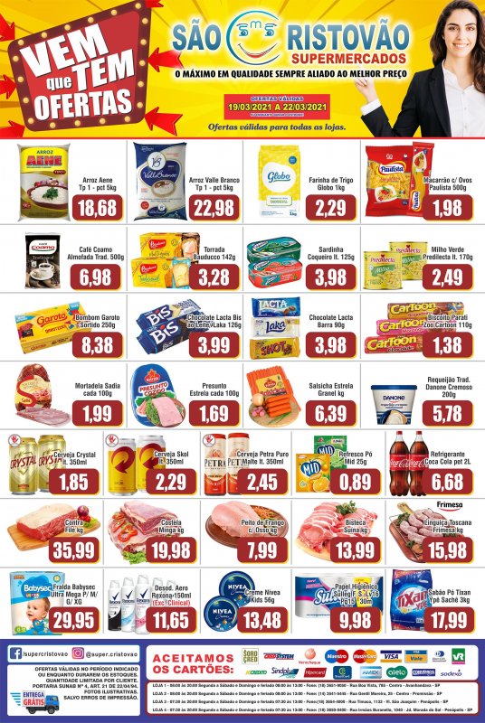 OFERTAS DESTE FIM DE SEMANA DO SÃO CRISTÓVÃO SUPERMERCADOS - 19/03 a 22/03