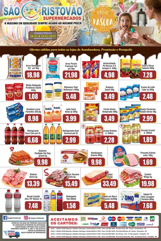 OFERTAS DESTE FIM DE SEMANA DO SÃO CRISTÓVÃO SUPERMERCADOS - 26/03 a 29/03