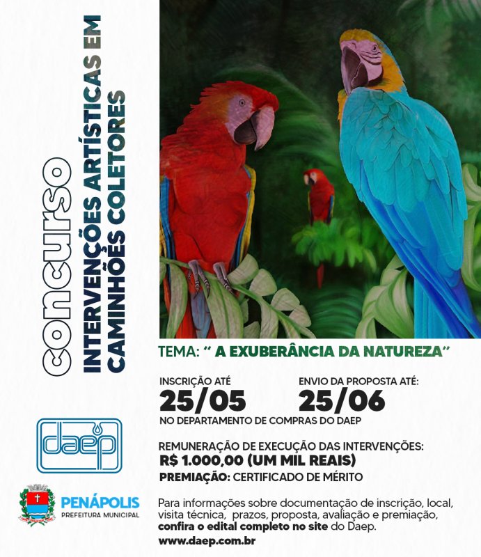 Daep realiza concurso para intervenção artística em caminhões coletores de resíduo doméstico
