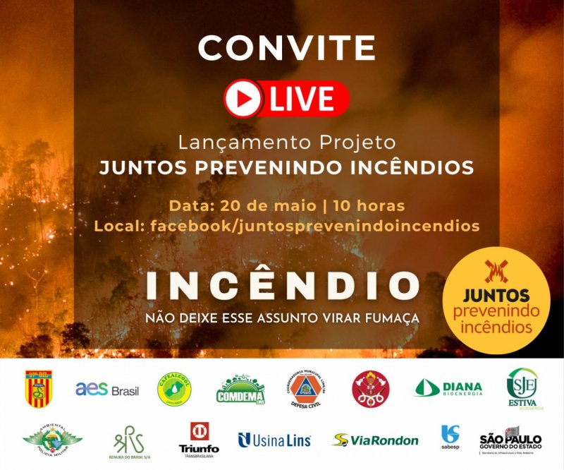 Empresas e instituições se unem em campanha de prevenção, conscientização e combate aos incêndios