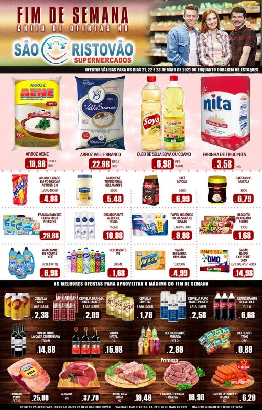 OFERTAS DESTE FIM DE SEMANA DO SÃO CRISTÓVÃO SUPERMERCADOS - 21/05 a 23/05