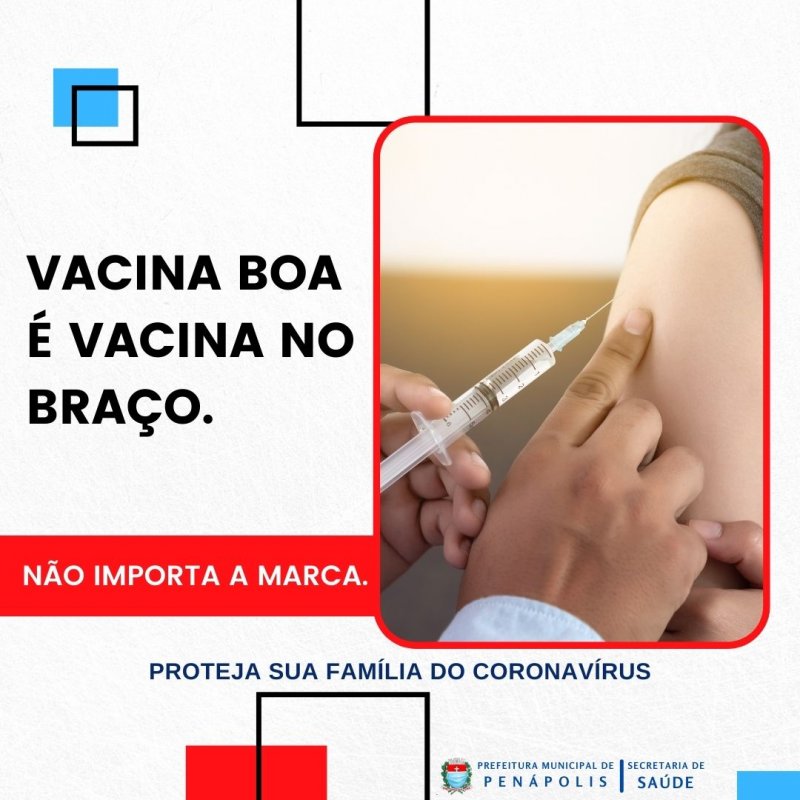 Vacinação contra a Covid-19 hoje para pessoas a partir de 43 anos