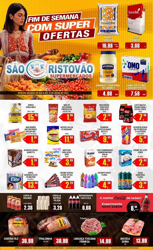OFERTAS DESTE FIM DE SEMANA DO SÃO CRISTÓVÃO SUPERMERCADOS - 09/07 a 12/07