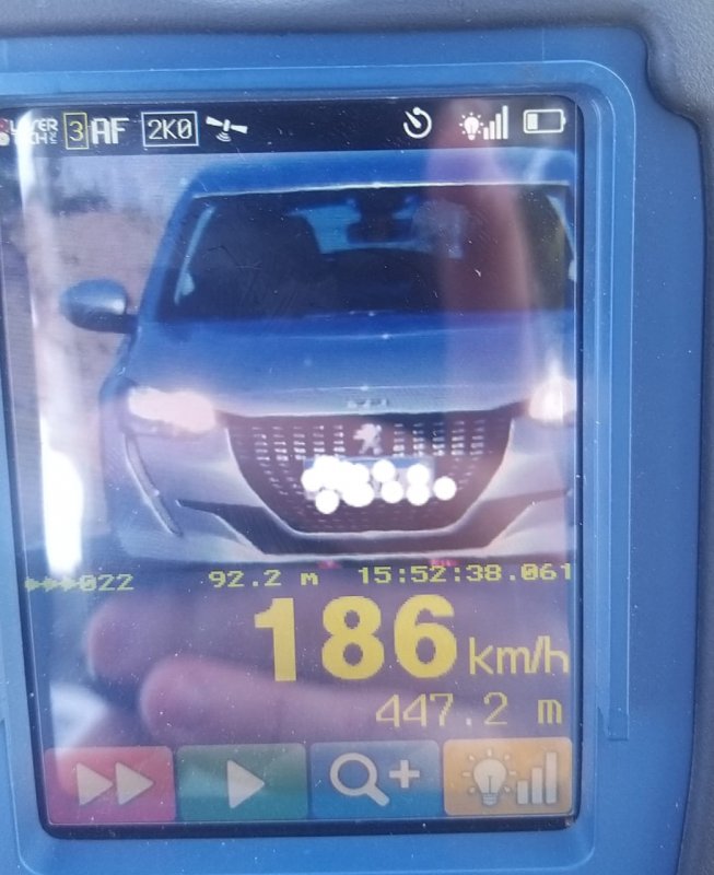 Veículo é flagrado a 186km/h na Rondon, em Penápolis