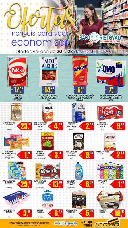 OFERTAS DESTE FIM DE SEMANA DO SÃO CRISTÓVÃO SUPERMERCADOS - 20/08 a 23/08
