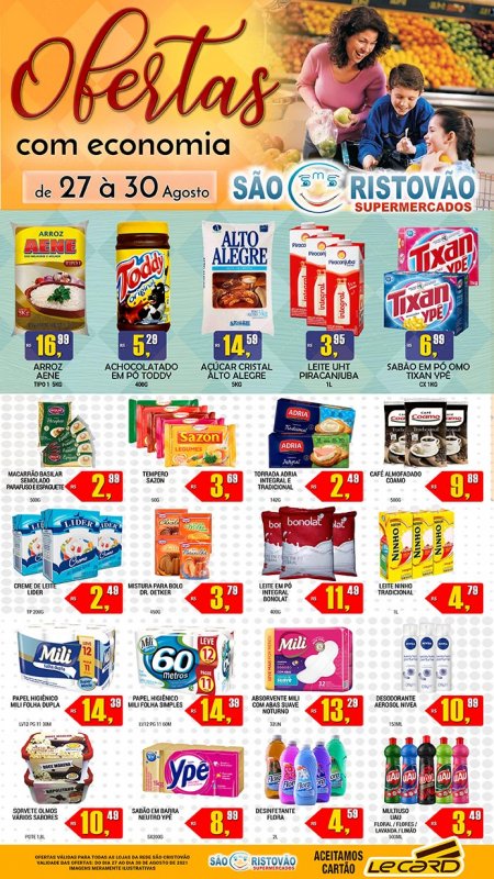 OFERTAS DESTE FIM DE SEMANA DO SÃO CRISTÓVÃO SUPERMERCADOS - 27/08 a 30/08
