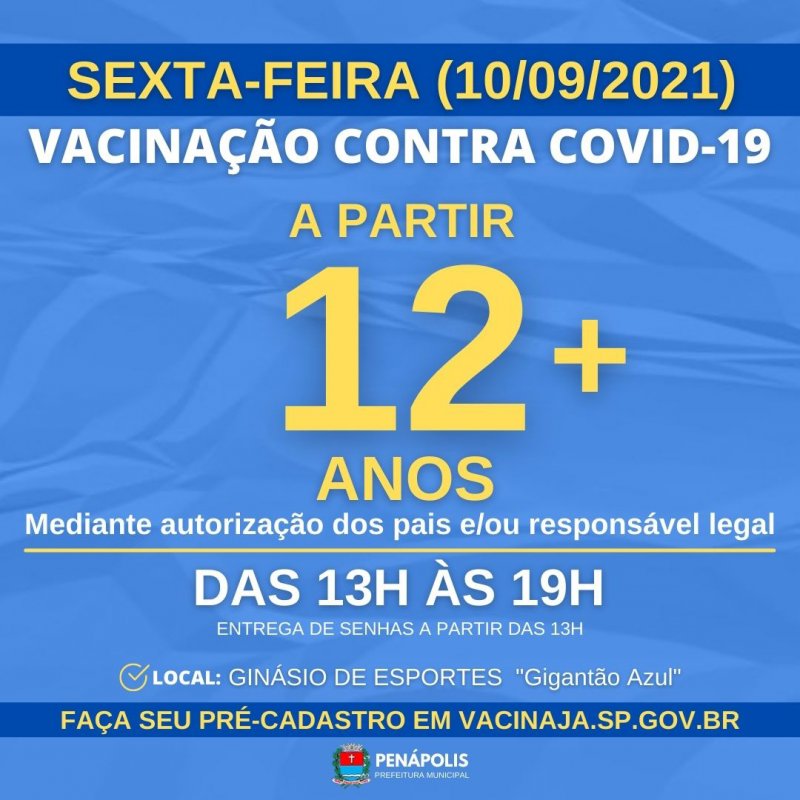 Covid-19: Adolescentes a partir de 12 anos podem se vacinar