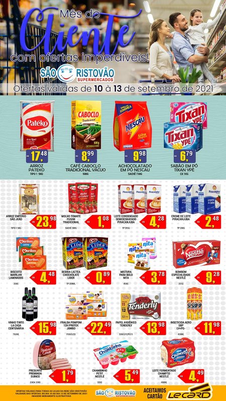 OFERTAS DESTE FIM DE SEMANA DO SÃO CRISTÓVÃO SUPERMERCADOS - 10/09 a 13/09