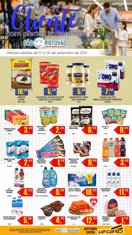 OFERTAS DESTE FIM DE SEMANA DO SÃO CRISTÓVÃO SUPERMERCADOS - 17/09 a 20/09