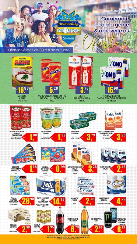 OFERTAS DESTE FIM DE SEMANA DO SÃO CRISTÓVÃO SUPERMERCADOS - 08/10 a 11/10