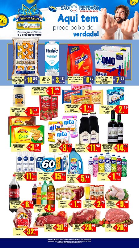 OFERTAS DESTE FIM DE SEMANA DO SÃO CRISTÓVÃO SUPERMERCADOS - 05/11 a 08/11