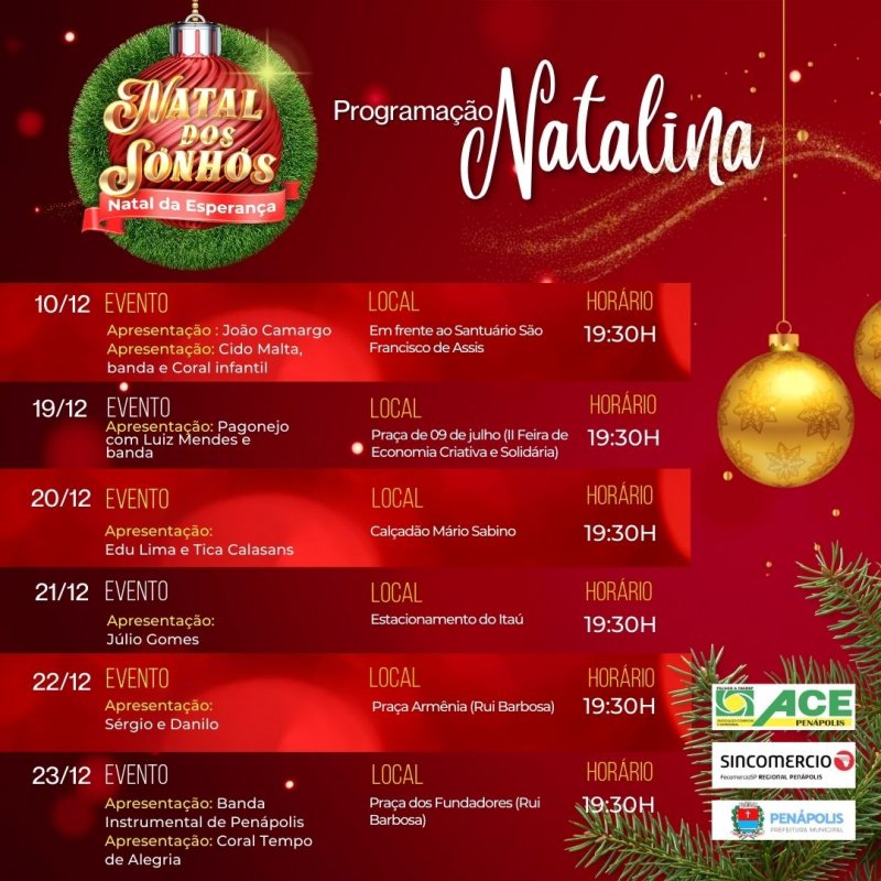 Natal dos Sonhos: Atrações no centro da cidade começam nesta sexta-feira