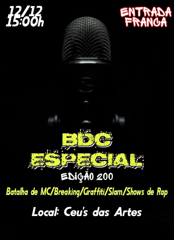 Domingo tem evento musical de rap no Ceu das Artes