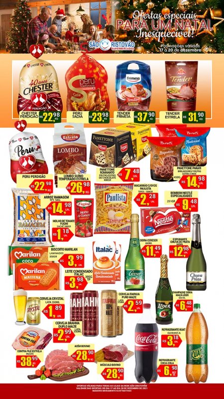 OFERTAS DESTE FIM DE SEMANA DO SÃO CRISTÓVÃO SUPERMERCADOS - 17/12 a 20/12