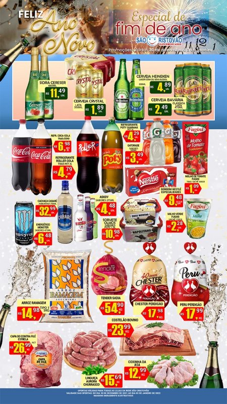 OFERTAS DESTE FIM DE SEMANA DO SÃO CRISTÓVÃO SUPERMERCADOS - 30/12 a 03/01