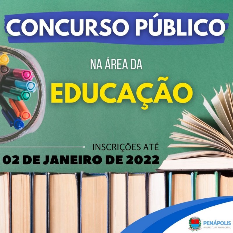 Inscrições para concurso público terminam neste domingo