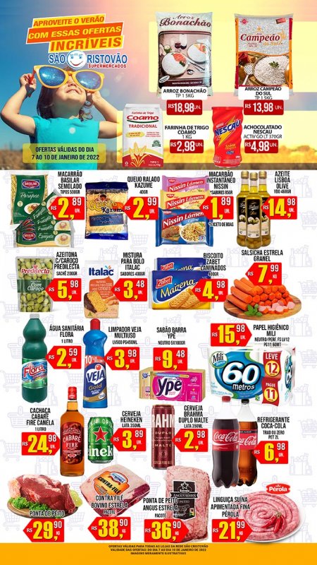 OFERTAS DESTE FIM DE SEMANA DO SÃO CRISTÓVÃO SUPERMERCADOS - 07/01 a 10/01