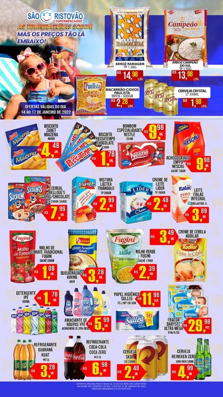 OFERTAS DESTE FIM DE SEMANA DO SÃO CRISTÓVÃO SUPERMERCADOS - 14/01 a 17/01