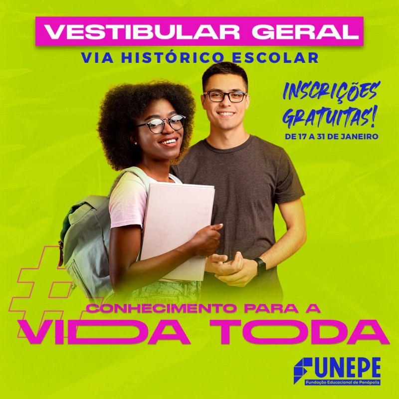 Vestibular Funepe 2022 abre seleção via histórico escolar