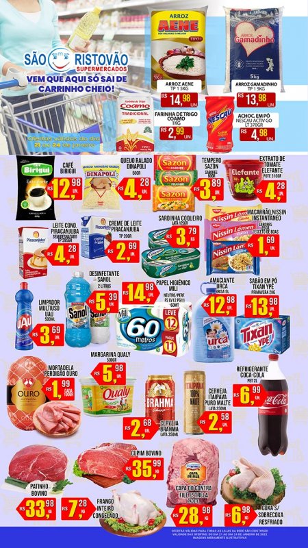 OFERTAS DESTE FIM DE SEMANA DO SÃO CRISTÓVÃO SUPERMERCADOS - 21/01 a 24/01