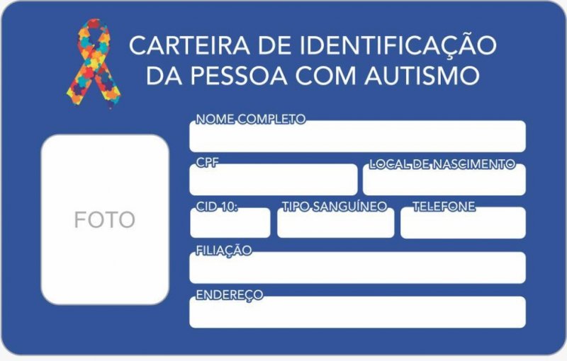 Interessados podem obter Carteira de Identificação para Autista