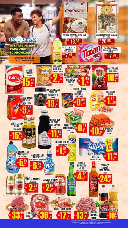 OFERTAS DESTE FIM DE SEMANA DO SÃO CRISTÓVÃO SUPERMERCADOS - 04/02 a 07/02