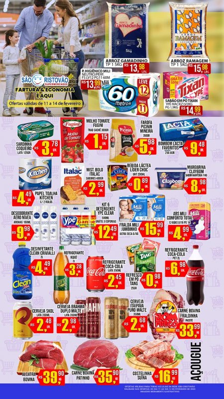OFERTAS DESTE FIM DE SEMANA DO SÃO CRISTÓVÃO SUPERMERCADOS - 11/02 a 14/02