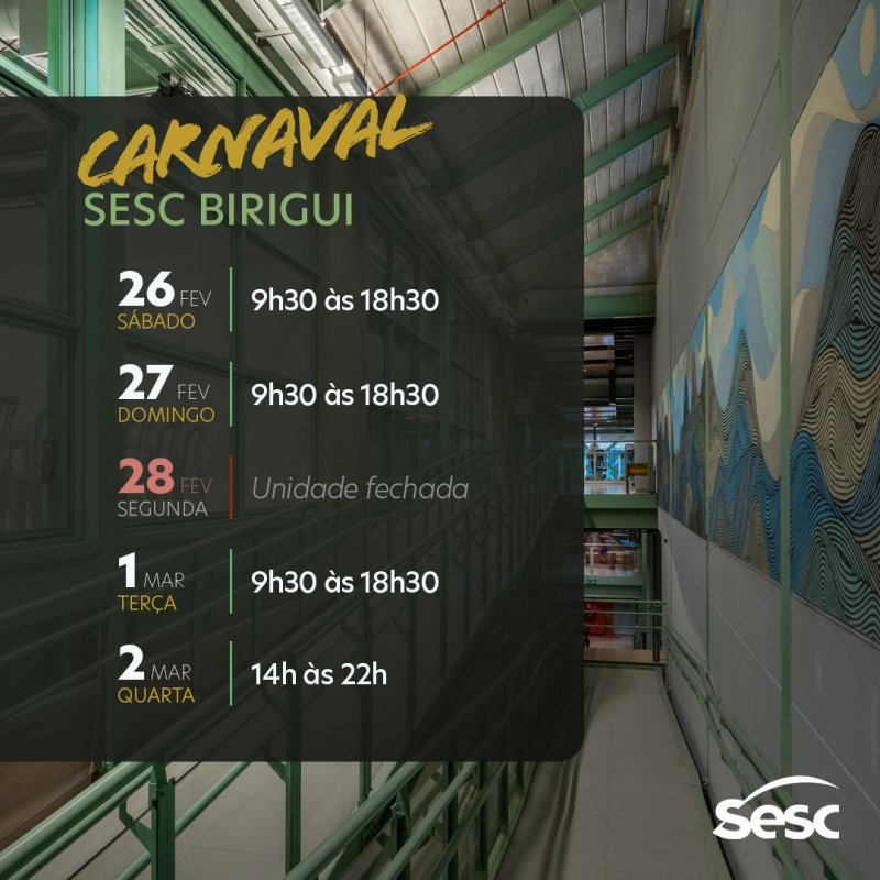 Sesc Birigui: O carnaval está chegando