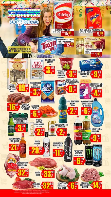 OFERTAS DESTE FIM DE SEMANA DO SÃO CRISTÓVÃO SUPERMERCADOS - 25/02 a 28/02