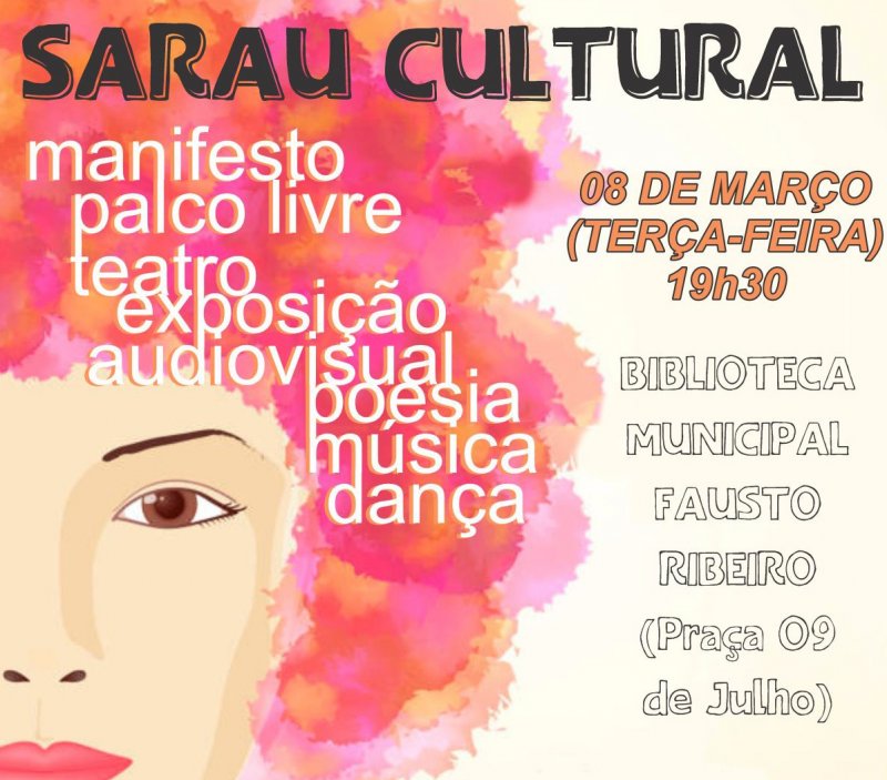 Secult convida para Sarau Cultural no dia 08 de março
