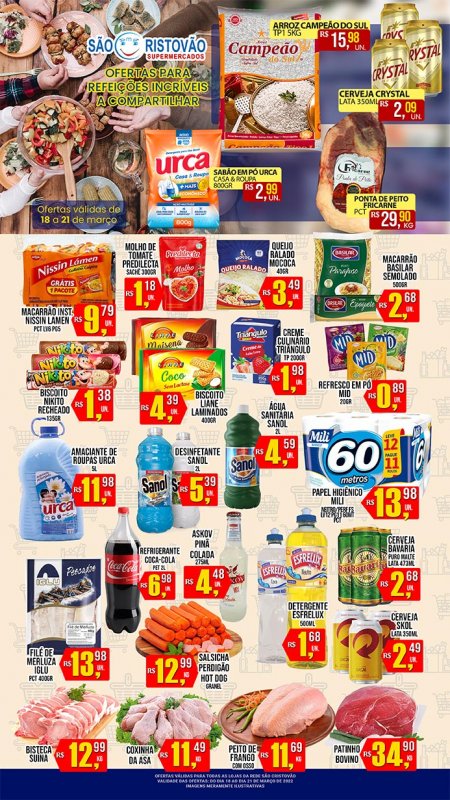 OFERTAS DESTE FIM DE SEMANA DO SÃO CRISTÓVÃO SUPERMERCADOS - 18/03 a 21/03