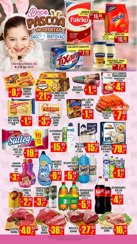 OFERTAS DESTE FIM DE SEMANA DO SÃO CRISTÓVÃO SUPERMERCADOS - 08/04 a 11/04