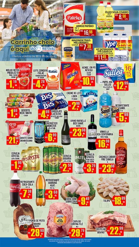 OFERTAS DESTE FIM DE SEMANA DO SÃO CRISTÓVÃO SUPERMERCADOS - 22/04 a 25/04