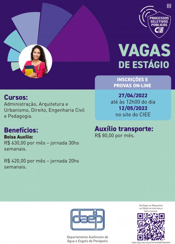 Daep abre processo seletivo para contratação de estagiário