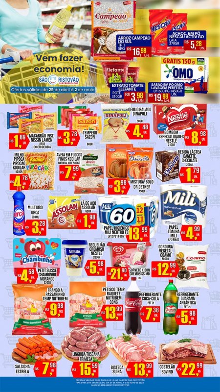 OFERTAS DESTE FIM DE SEMANA DO SÃO CRISTÓVÃO SUPERMERCADOS - 29/04 a 02/05