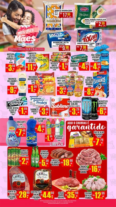 OFERTAS DESTE FIM DE SEMANA DO SÃO CRISTÓVÃO SUPERMERCADOS - 06/05 a 09/05