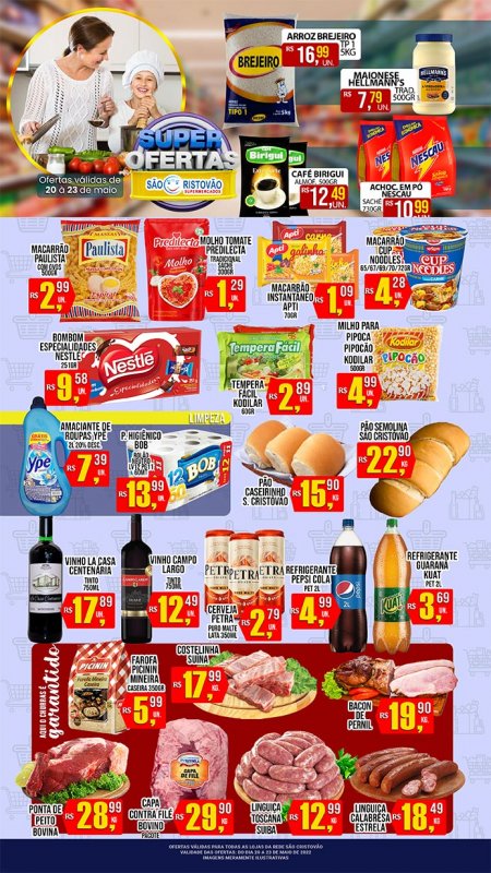 OFERTAS DESTE FIM DE SEMANA DO SÃO CRISTÓVÃO SUPERMERCADOS - 20/05 a 23/05