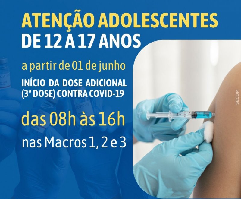 Covid-19: Penápolis amplia dose adicional para adolescentes