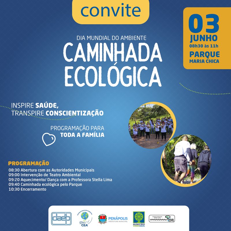 Daep promove caminhada ecológica em comemoração ao dia do meio ambiente