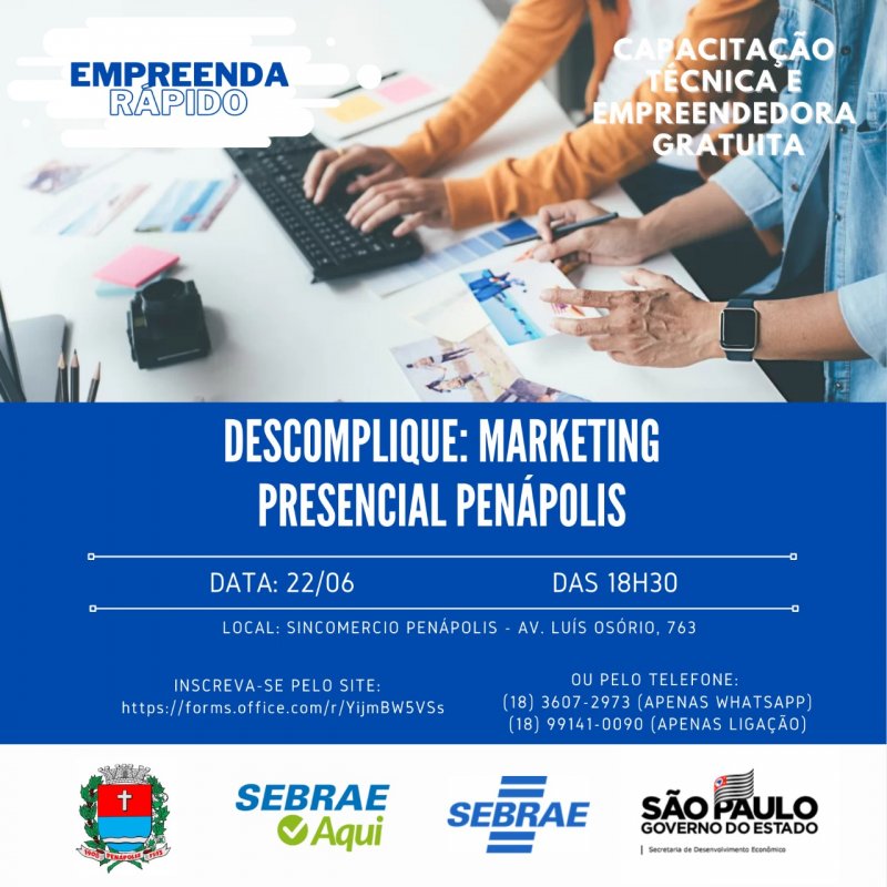 Inscrições abertas para curso gratuito de Marketing