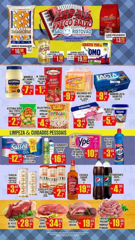 OFERTAS DESTE FIM DE SEMANA DO SÃO CRISTÓVÃO SUPERMERCADOS - 03/06 a 06/06