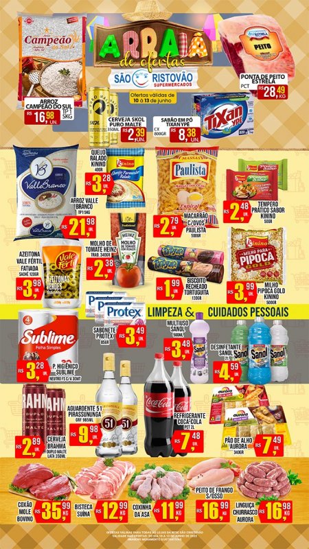 OFERTAS DESTE FIM DE SEMANA DO SÃO CRISTÓVÃO SUPERMERCADOS - 10/06 a 13/06