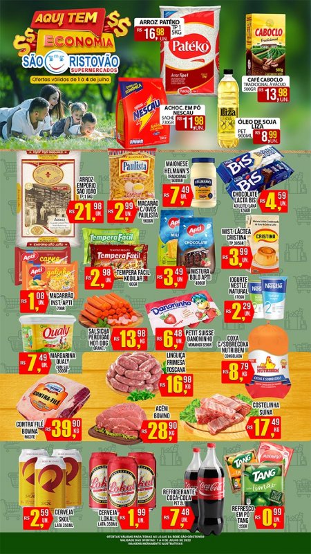 OFERTAS DESTE FIM DE SEMANA DO SÃO CRISTÓVÃO SUPERMERCADOS - 01/07 a 04/07