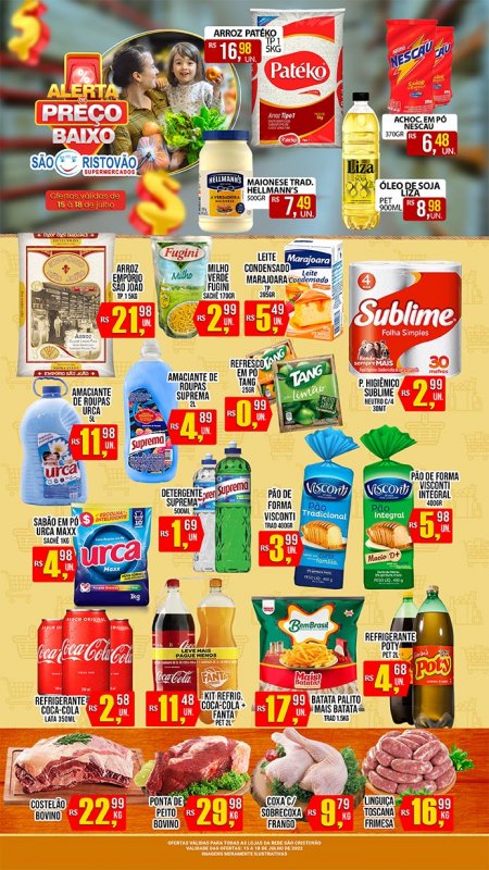 OFERTAS DESTE FIM DE SEMANA DO SÃO CRISTÓVÃO SUPERMERCADOS - 15/07 a 18/07
