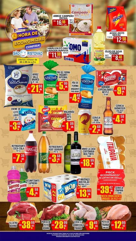 OFERTAS DESTE FIM DE SEMANA DO SÃO CRISTÓVÃO SUPERMERCADOS - 22/07 a 25/07