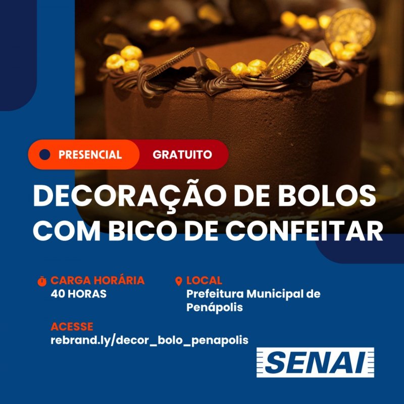 Abertas inscrições para curso gratuito de decoração de bolos