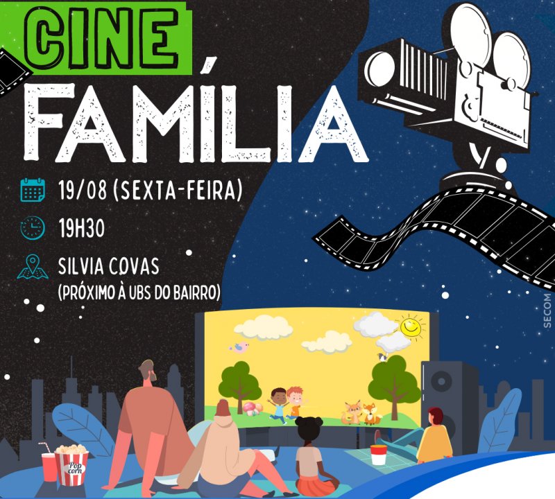 Cine Família: Comunidade do Sílvia Covas pode escolher filme que será exibido dia 19