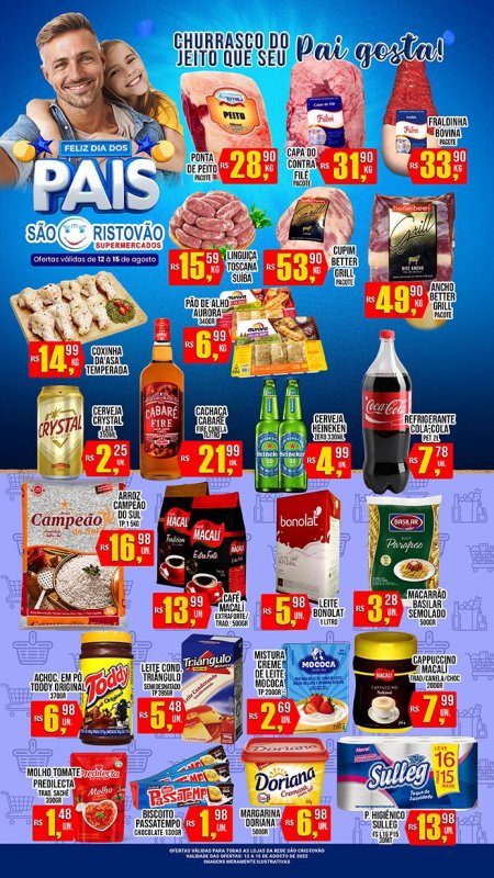 OFERTAS DESTE FIM DE SEMANA DO SÃO CRISTÓVÃO SUPERMERCADOS - 12/08 a 15/08