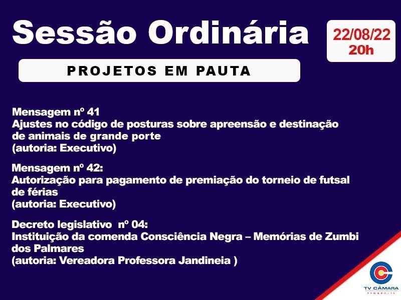 Câmara de Penápolis votará três projetos na sessão desta segunda-feira