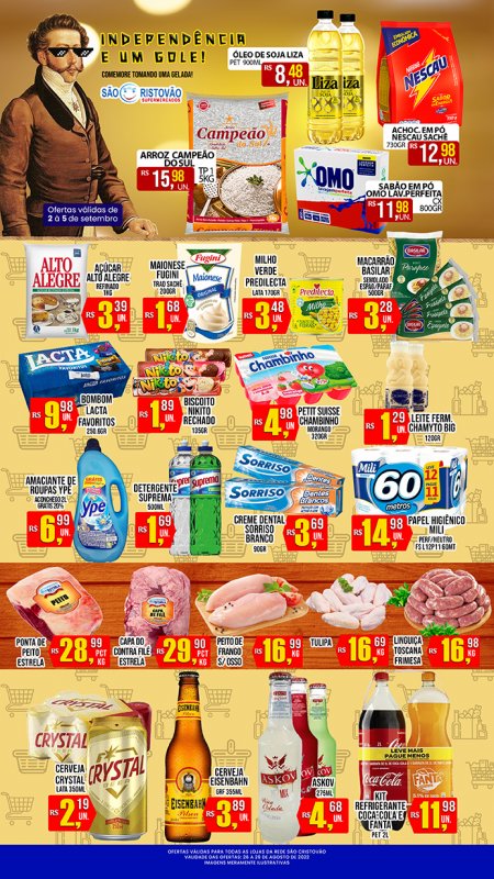 OFERTAS DESTE FIM DE SEMANA DO SÃO CRISTÓVÃO SUPERMERCADOS - 02/09 a 05/09